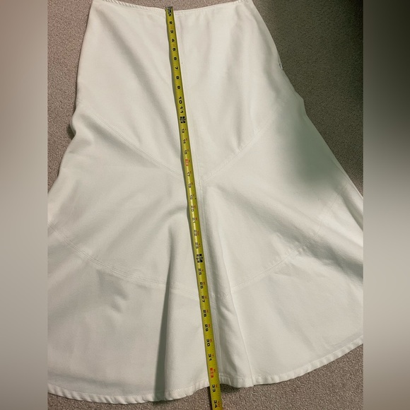 Simon Chang Denim White Midi Skirt - Picture 8 of 8